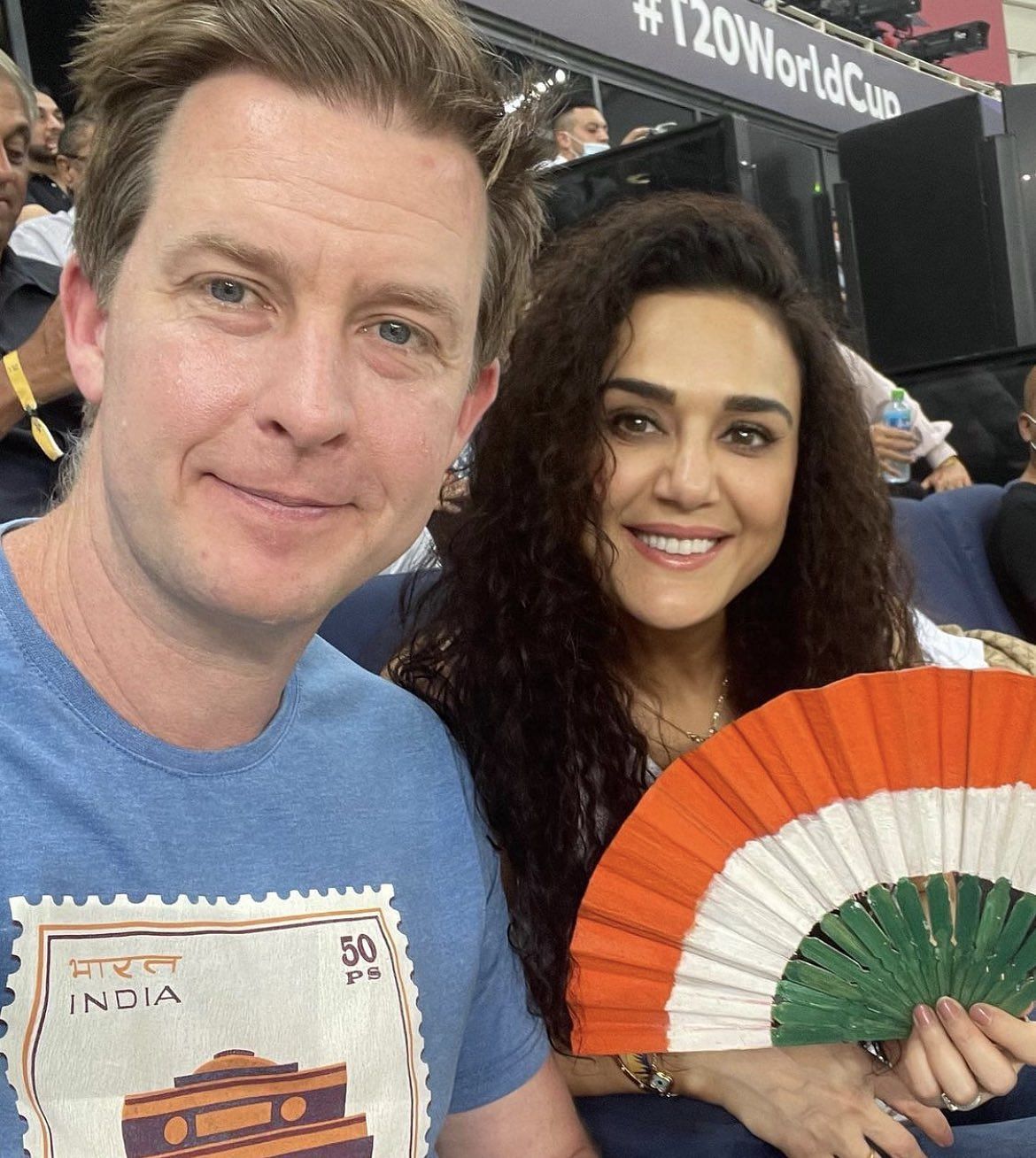 Priety Zinta was also in the stands